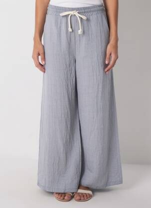 Pantalon flare taille élastique gris BANDITAS FROM MARSEILLE femme