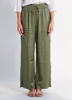 Pantalon droit taille élastique vert LPB LES PETITES BOMBES  femme