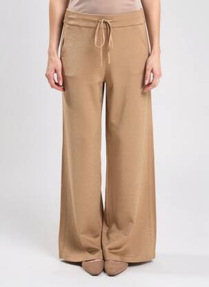 Pantalon flare taille élastique beige MOLLY BRACKEN femme