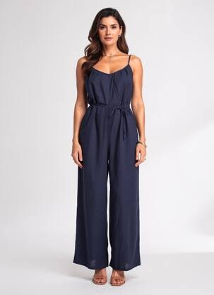 Combi-pantalon fines bretelles fines bretelles bleu LPB LES PETITES BOMBES  femme