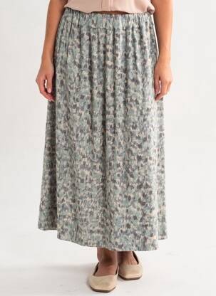 Jupe longue coupe évasée bleu COUTURIST femme