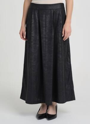 Jupe longue fermeture zip latéral noir COUTURIST femme