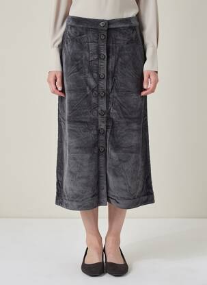 Jupe longue coupe droite gris COUTURIST femme