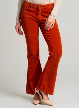 Pantalon flare taille normale taille normale orange COUTURIST femme