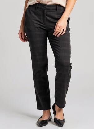Pantalon chino tissage popeline taille normale gris COUTURIST femme