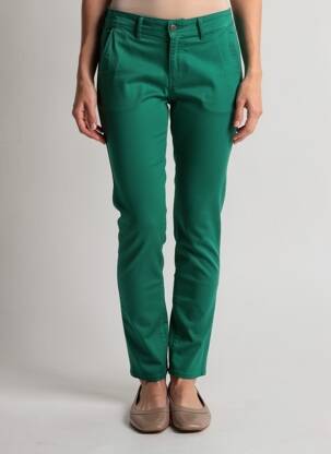 Pantalon slim poches vert fonce COUTURIST femme