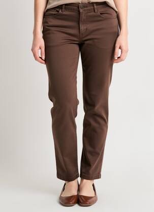 Pantalon slim poches marron COUTURIST femme