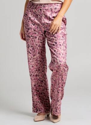 Pantalon droit taille élastique violet COUTURIST femme