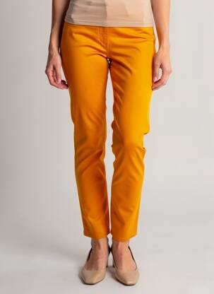 Pantalon slim taille élastique jaune COUTURIST femme