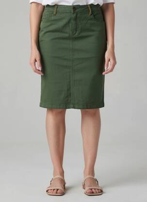 Jupe mi-longue stretch vert COUTURIST femme