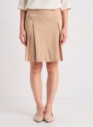 Jupe courte coupe droite beige COUTURIST femme
