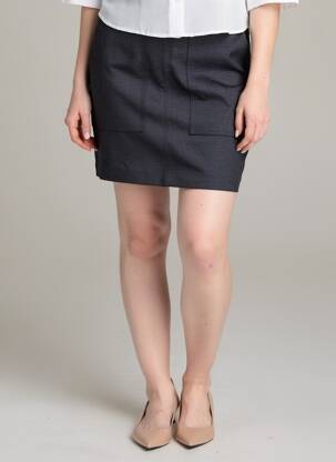 Jupe courte poches bleu COUTURIST femme