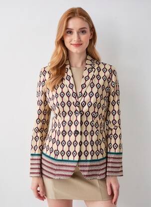 Blazer coupe cintrée beige COUTURIST femme