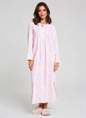 Chemise de nuit manches longues rose ROSE POMME femme