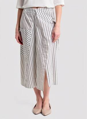 Jupe longue coupe évasée blanc FLIRT COLLECTION femme