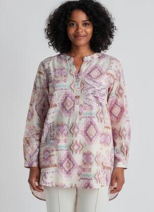 Blouse manches longues manches longues violet CHRISTY femme
