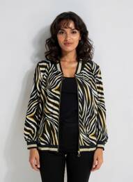 Veste casual col rond noir WORLD FASHION femme