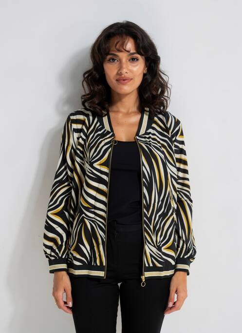 Veste casual col rond noir WORLD FASHION femme