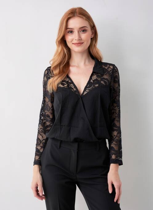 Body lingerie broderie noir CHARLOTT' femme