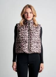 Doudoune fermeture zippée sur le devant sans capuche noir MADE IN ITALY femme
