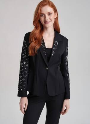 Blazer manches longues noir MISSY femme