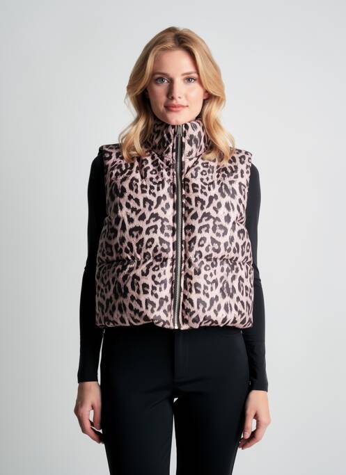 Doudoune fermeture zippée sur le devant sans capuche noir MADE IN ITALY femme
