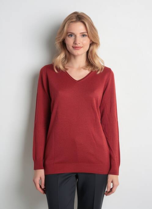 Pull coupe cintrée manches longues marron DIX ONZE (TEN-ELEVEN) femme
