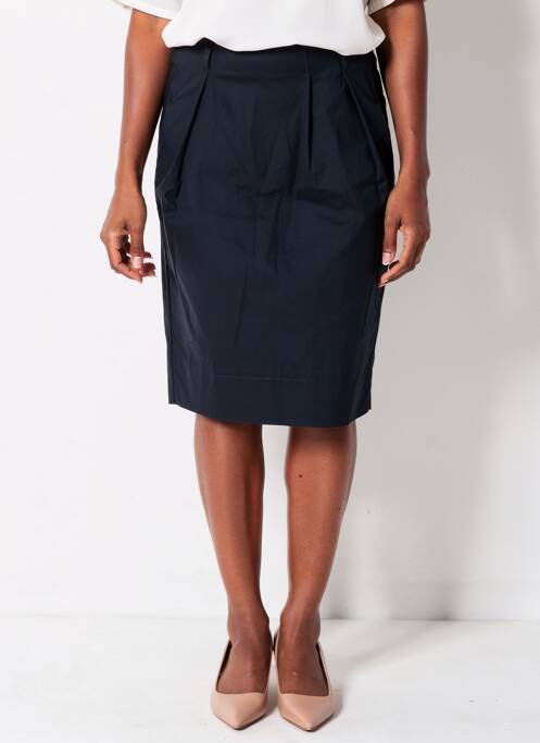 Jupe mi-longue coupe droite bleu SOFIE D'HOORE femme