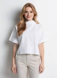 Top manches courtes manches courtes blanc BLANC BOHEME femme