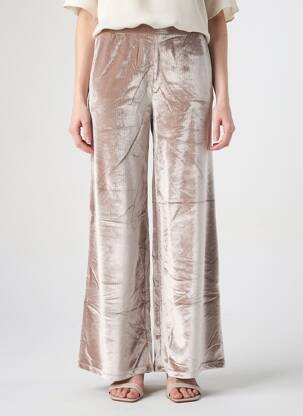 Pantalon flare taille élastique beige HBT femme