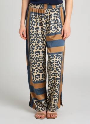 Pantalon droit taille élastique bleu LM LULU femme