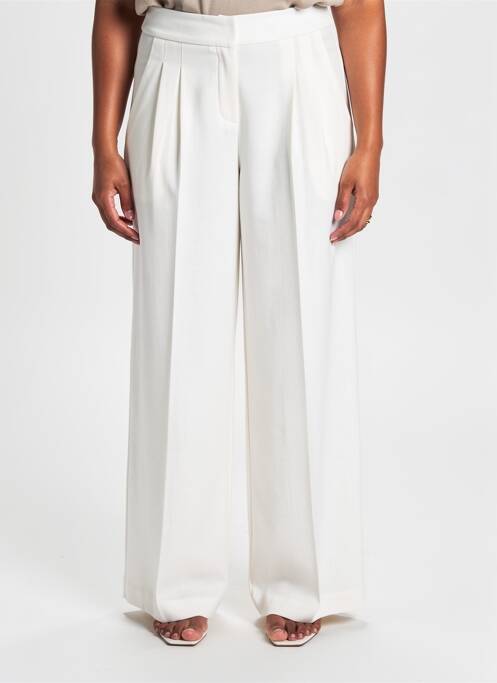 Pantalon droit taille élastique blanc RAFFAELLO ROSSI femme