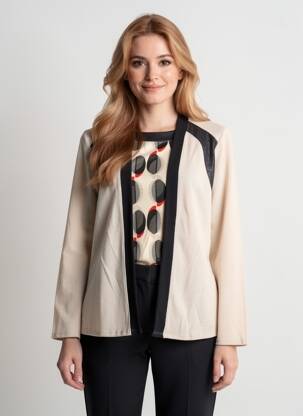 Top stretch manches longues beige NAYAT femme