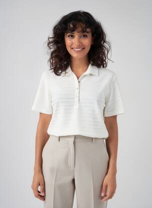 Polo stretch manches courtes beige RABE femme