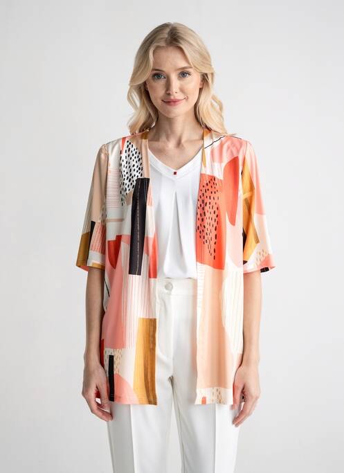 Top tissage jersey manches courtes orange NAYAT femme
