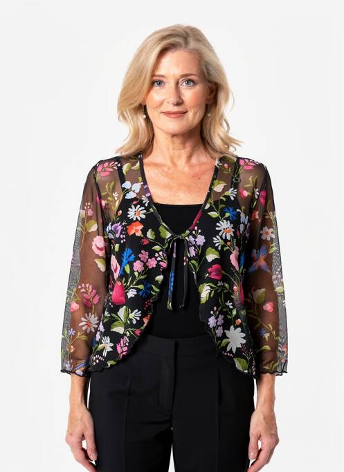Gilet manches longues manches 3/4 noir SAINT CHARLES femme