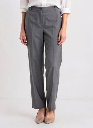 Pantalon droit stretch taille normale gris NINO LORETTI femme