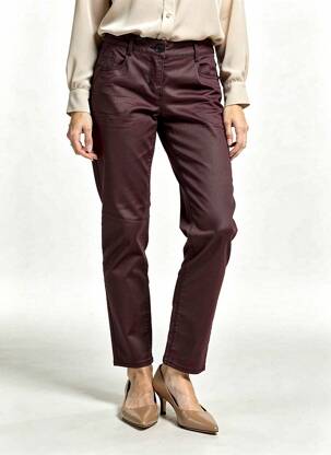 Pantalon slim stretch taille normale violet CECIL femme