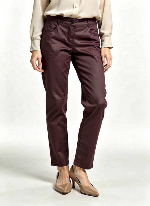 Pantalon slim stretch taille normale violet CECIL femme