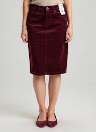 Jupe mi-longue stretch violet S.QUISE femme