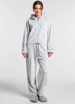 Combi-pantalon manches longues gris REBELLE femme