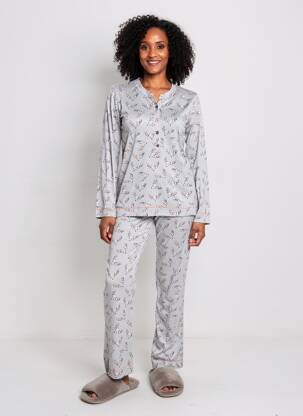 Pyjama coupe cintrée gris REBELLE BY PASTUNETTE femme