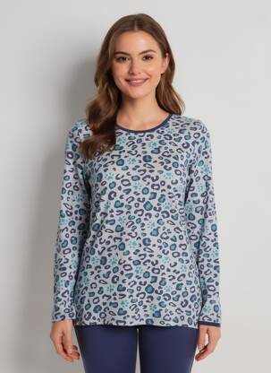 Pyjama bas pantalon bleu REBELLE BY PASTUNETTE femme