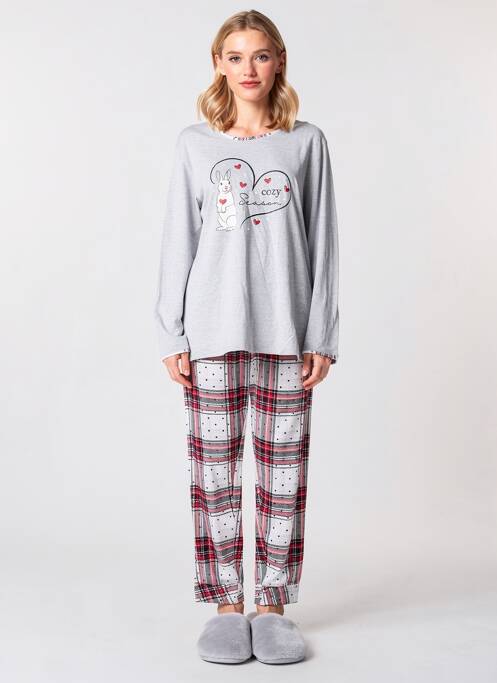 Pyjama bas pantalon gris REBELLE BY PASTUNETTE femme
