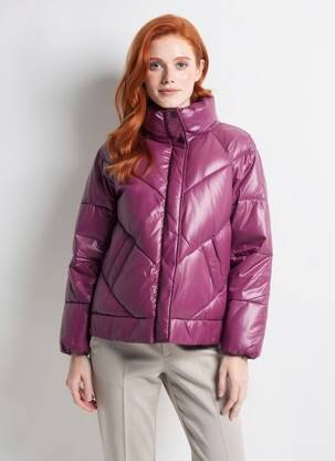 Doudoune poches sans capuche violet ATTRAIT femme