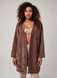 Gilet manches longues stretch marron 2W PARIS femme