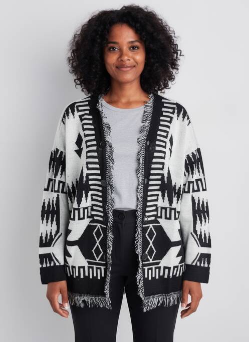 Gilet manches longues stretch noir 2W PARIS femme