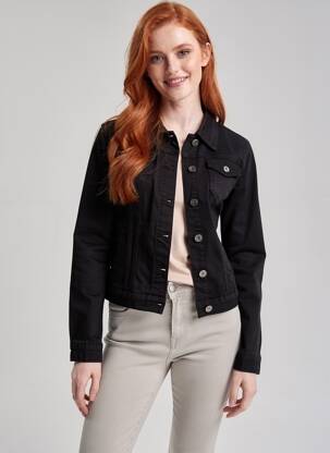 Veste casual poches noir ANA LUCY femme