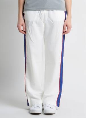 Pantalon droit tissage popeline taille normale blanc SHOWNY femme