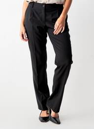 Pantalon 7/8 taille à pinces taille normale noir ARTIGLI femme